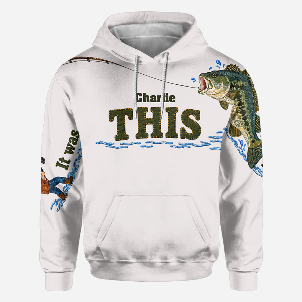 Frag mich, wie groß es war - Personalisiertes Angelshirt