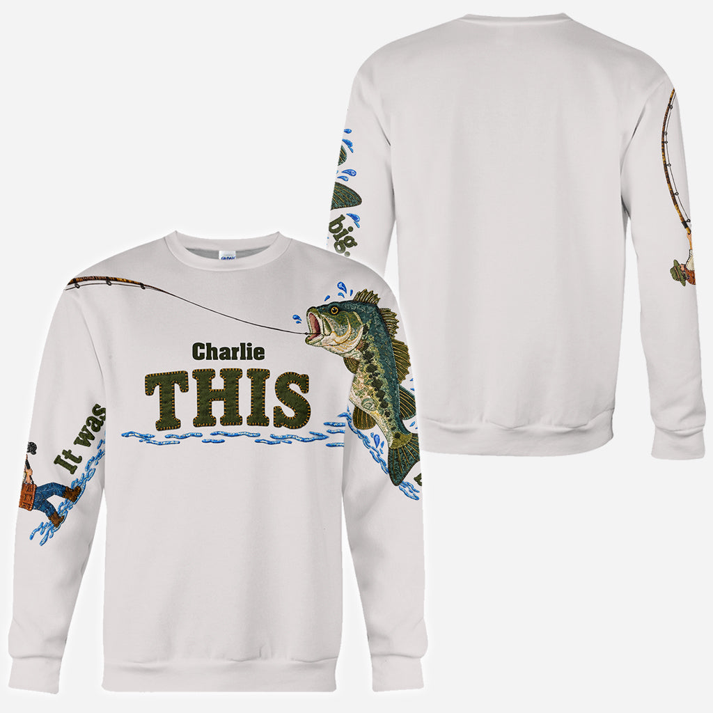 Frag mich, wie groß es war - Personalisiertes Angelshirt