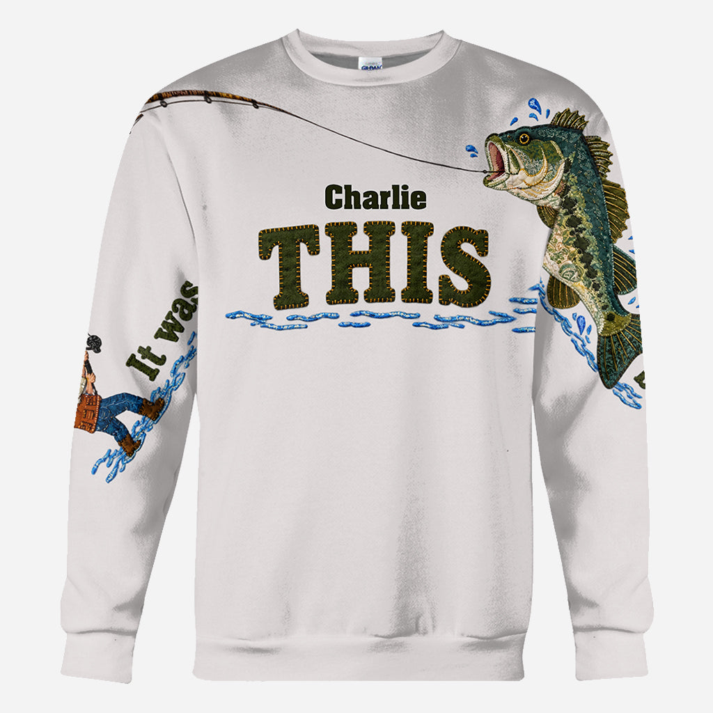 Frag mich, wie groß es war - Personalisiertes Angelshirt