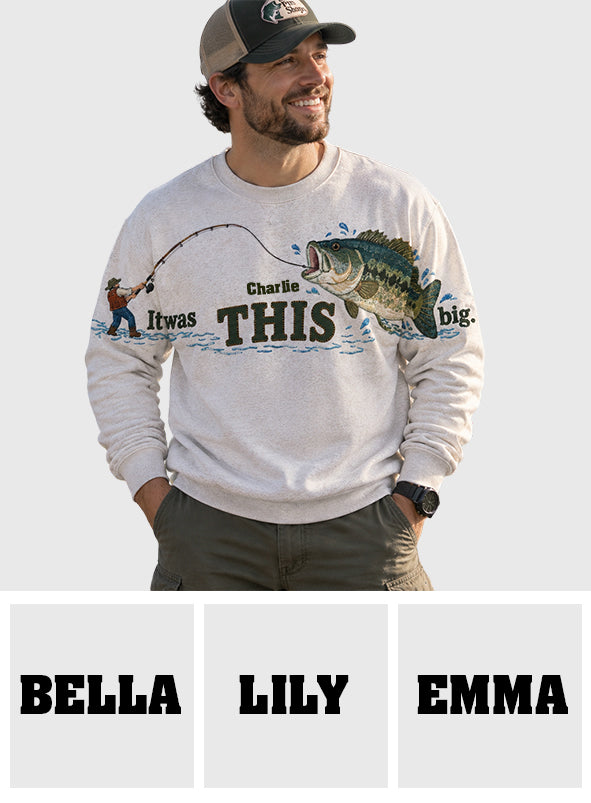 Frag mich, wie groß es war - Personalisiertes Angelshirt