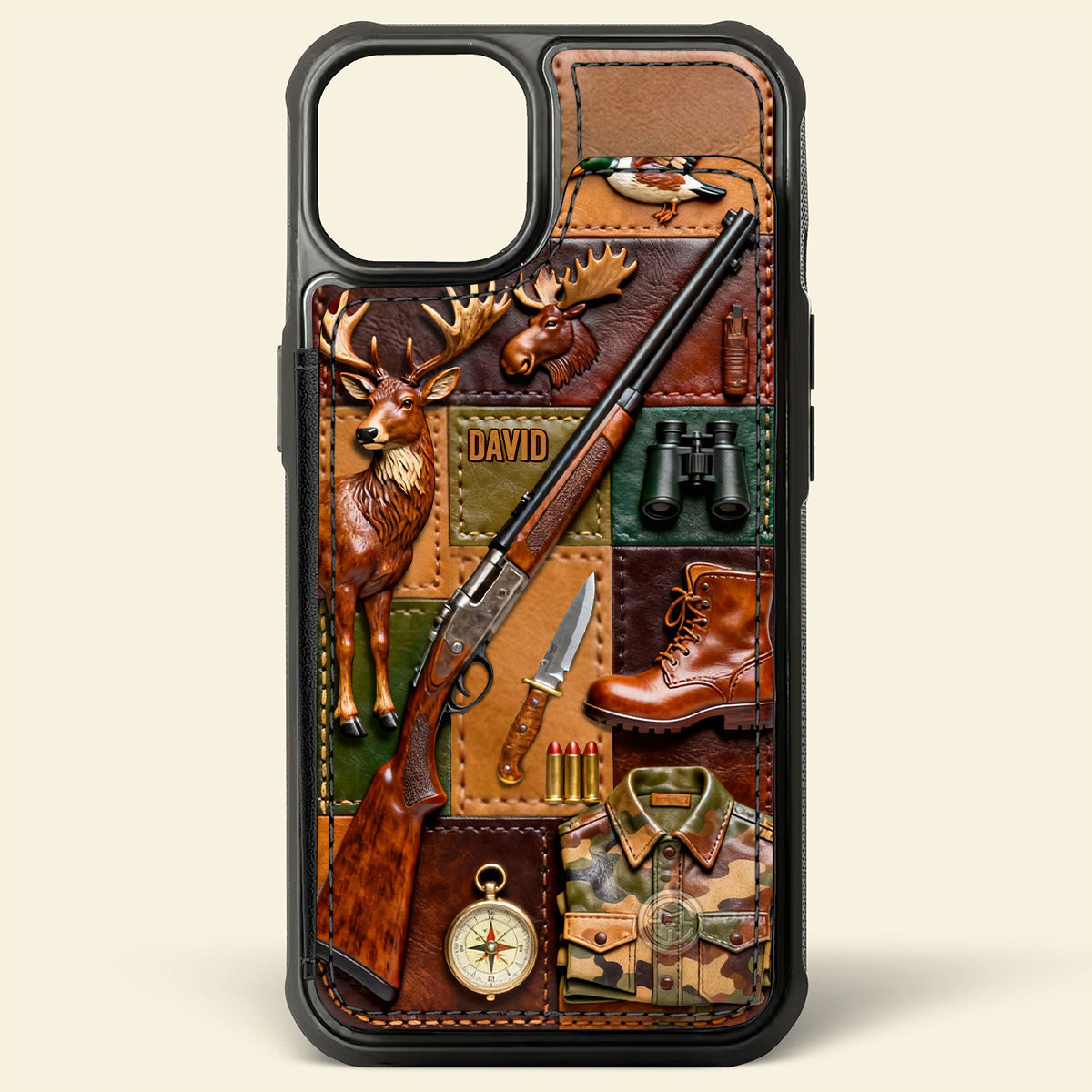 Perfect Gift For Hunting Lovers - Personalized Hunting Fully Printed Wallet Phone Case