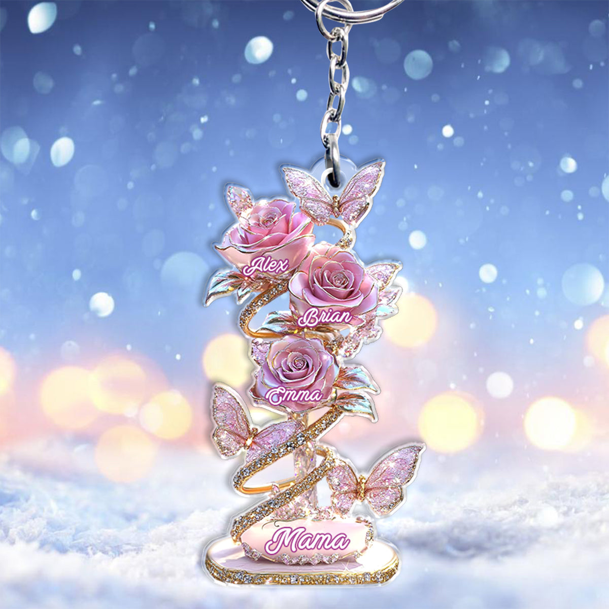 My Garden Gift For Mom, Grandma - Personalized Mother Keychain