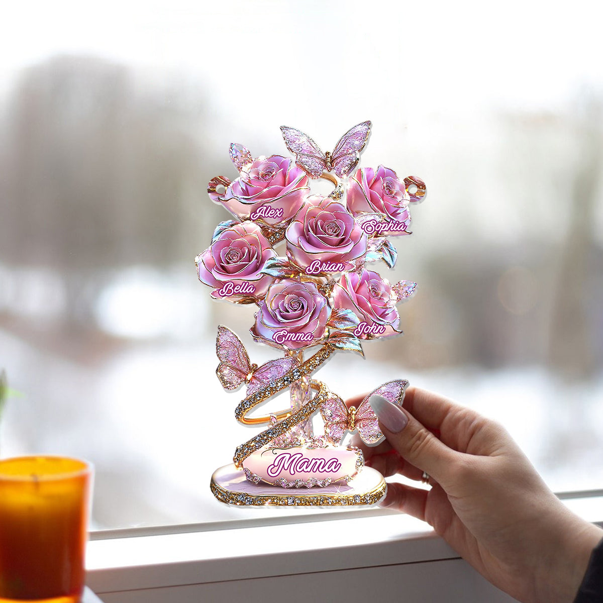 My Garden Gift For Mom, Grandma,... - Personalized Mother Window Hanging Suncatcher Ornament