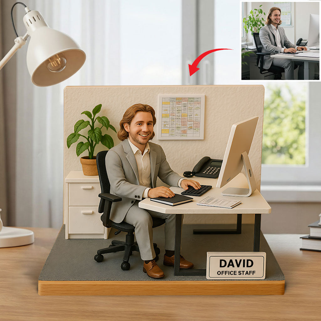 Custom Figure From Photo - Personalized Colleague Custom Shaped Acrylic Plaque
