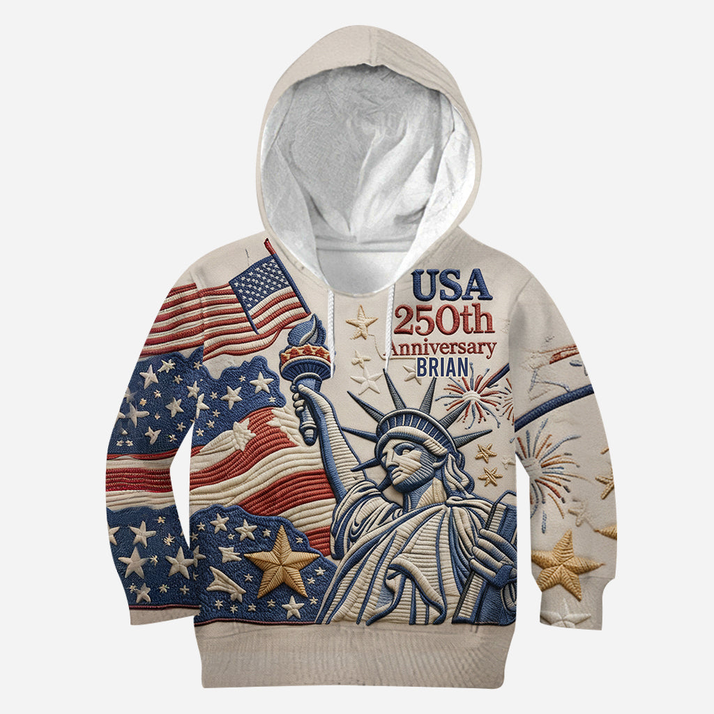 250e anniversaire des États-Unis - T-shirt personnalisé Pontoon intégral