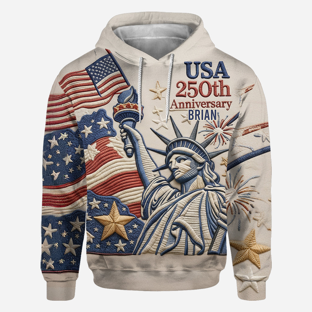 250e anniversaire des États-Unis - T-shirt personnalisé Pontoon intégral