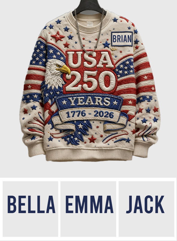 250e anniversaire des États-Unis - T-shirt personnalisé Pontoon intégral