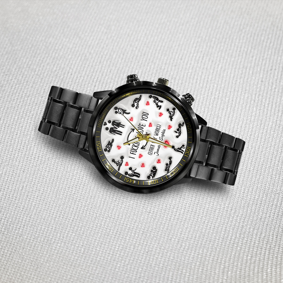 I Love You - Personalized Couple Hand Watch