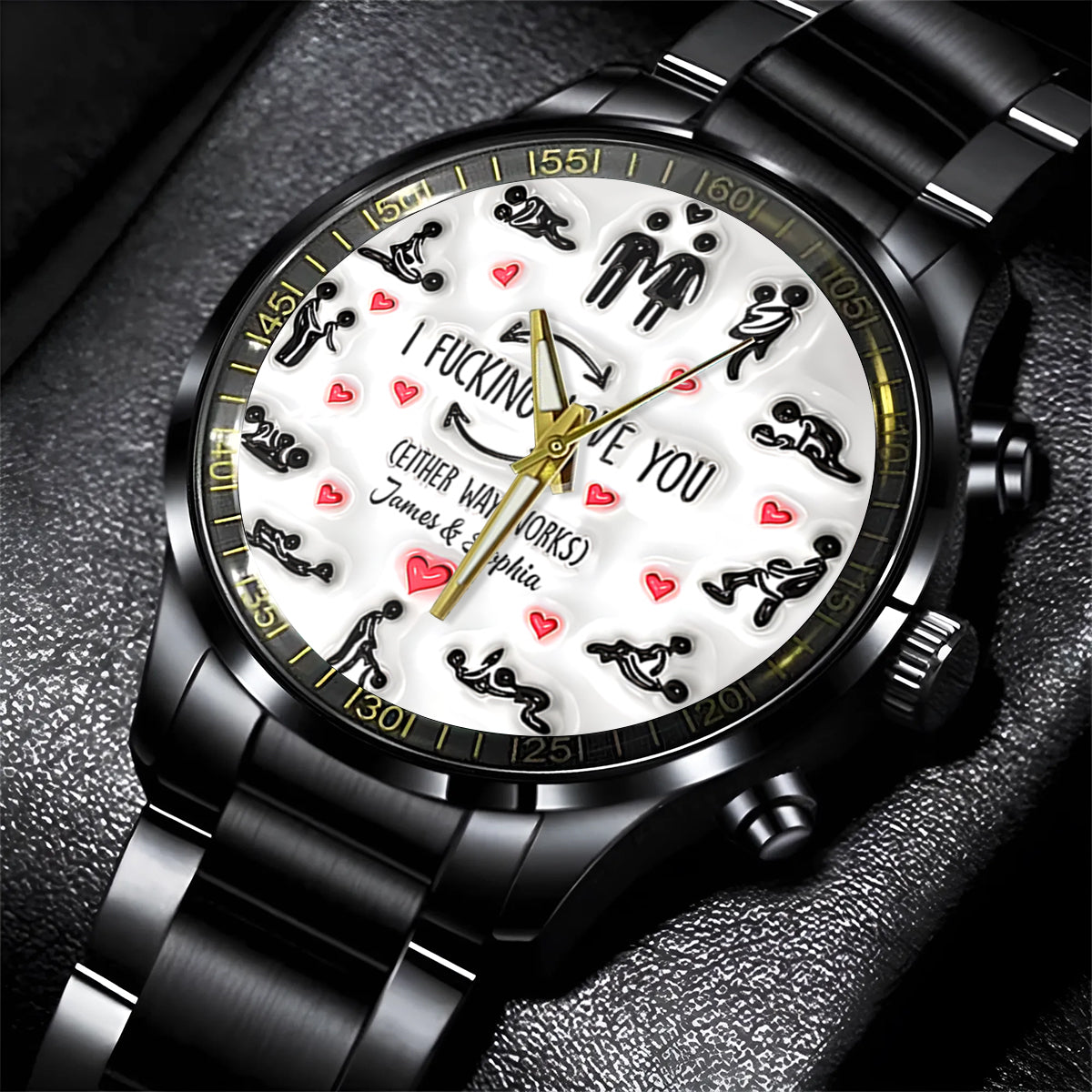 I Love You - Personalized Couple Hand Watch