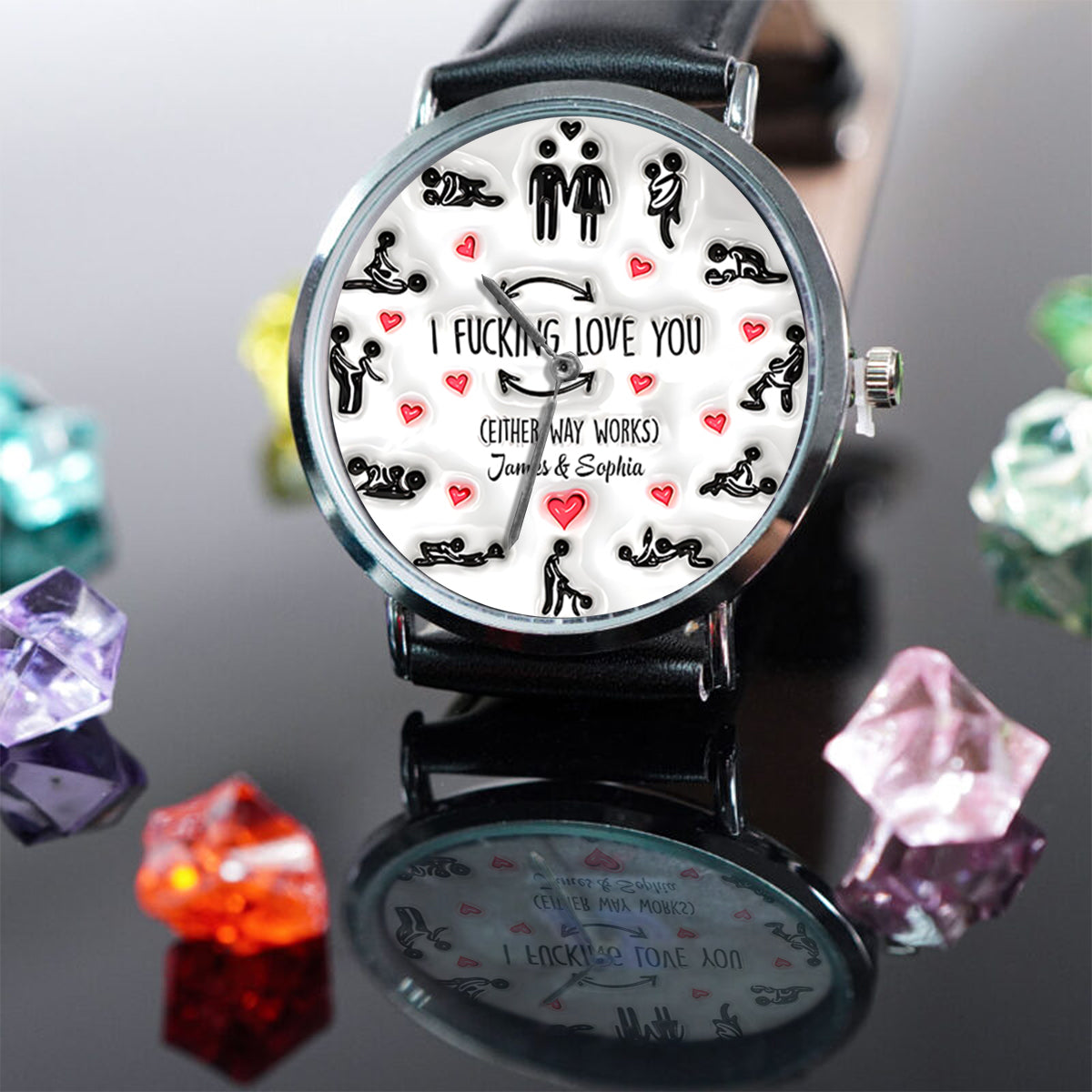 I Love You - Personalized Couple Hand Watch