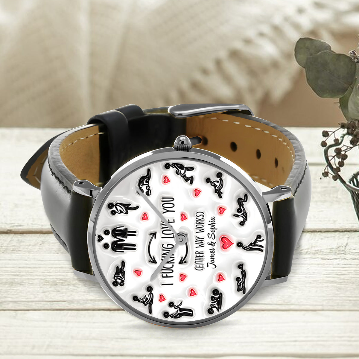I Love You - Personalized Couple Hand Watch