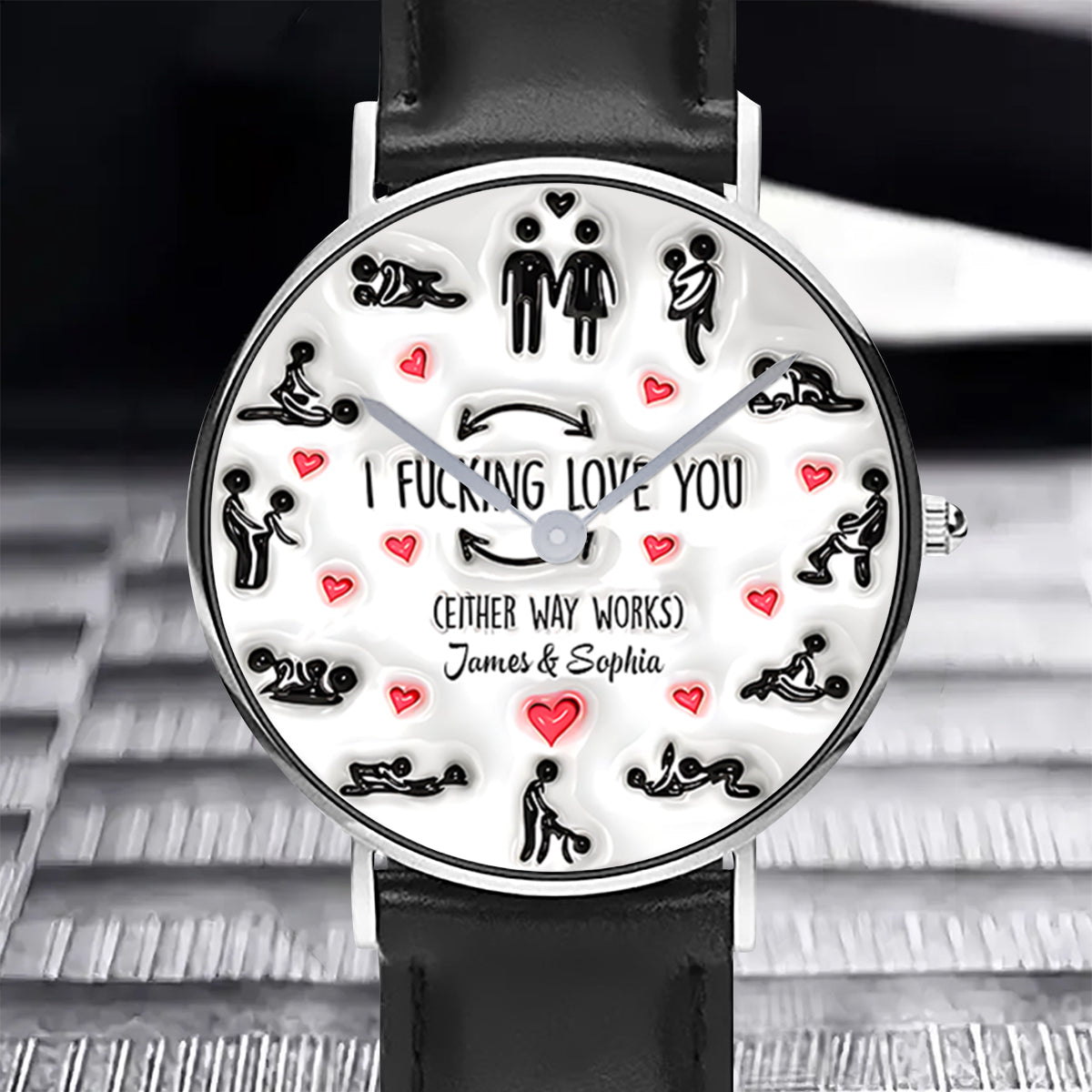 I Love You - Personalized Couple Hand Watch