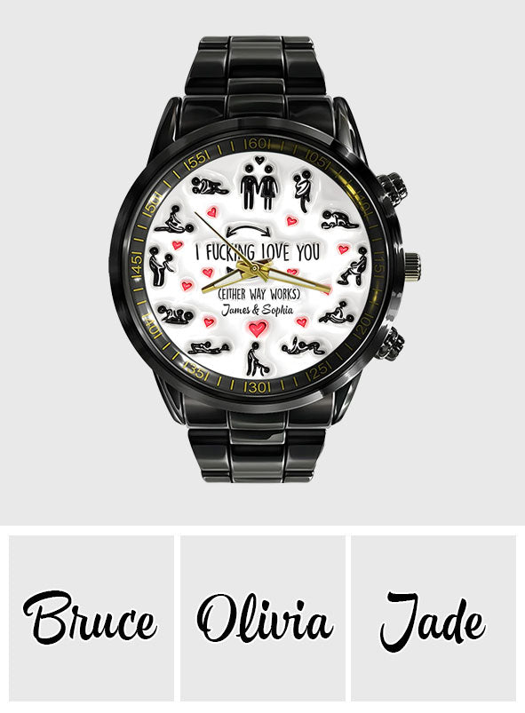 I Love You - Personalized Couple Hand Watch