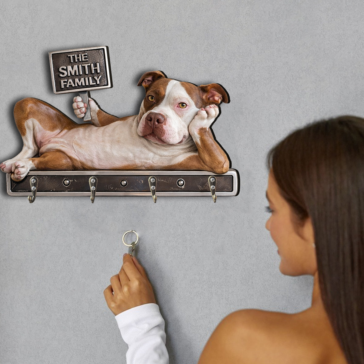 Funny Dog Decor - Personalized Dog Custom Shaped Hanging Rack
