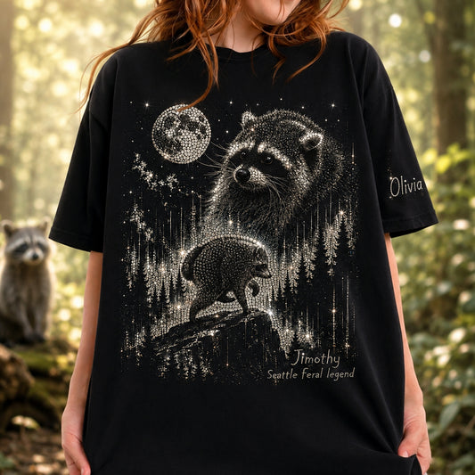 Vintage Jimothy Waschbär - Personalisierte Waschbär All Over Shirt