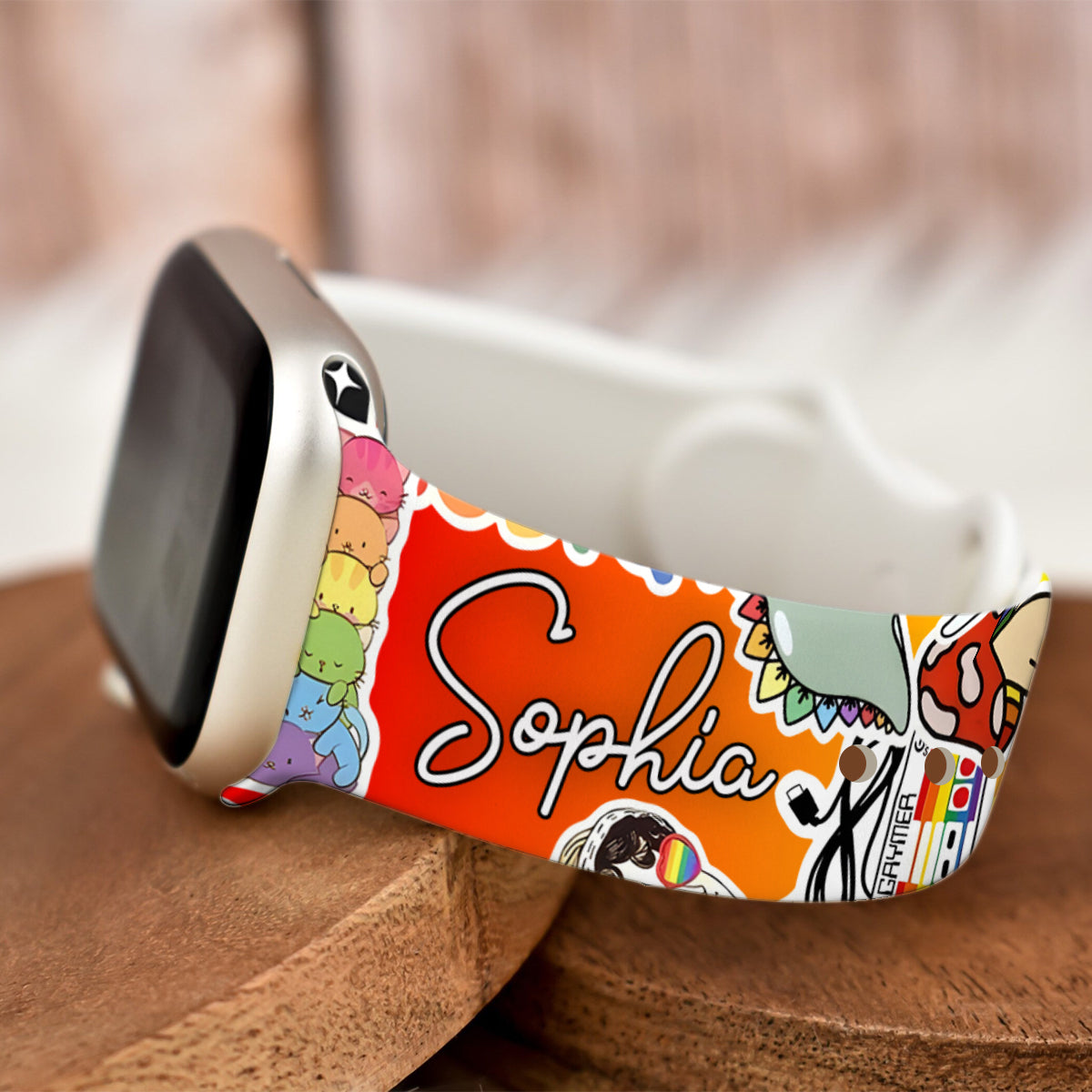 Soyez bienveillant·e - Bracelet Apple Watch personnalisé de soutien LGBT