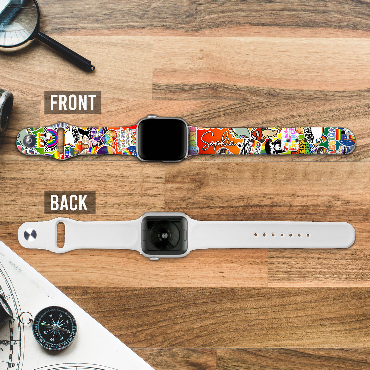 Soyez bienveillant·e - Bracelet Apple Watch personnalisé de soutien LGBT