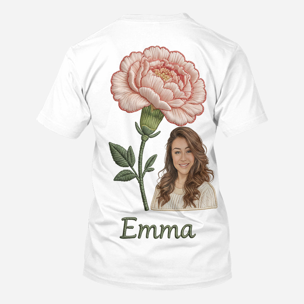 Custom Any Photo Birthmonth Flower - Personalized Self Love All Over Shirt