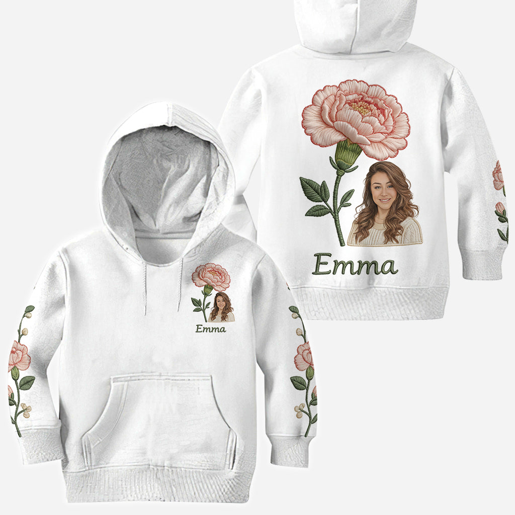 Custom Any Photo Birthmonth Flower - Personalized Self Love All Over Shirt