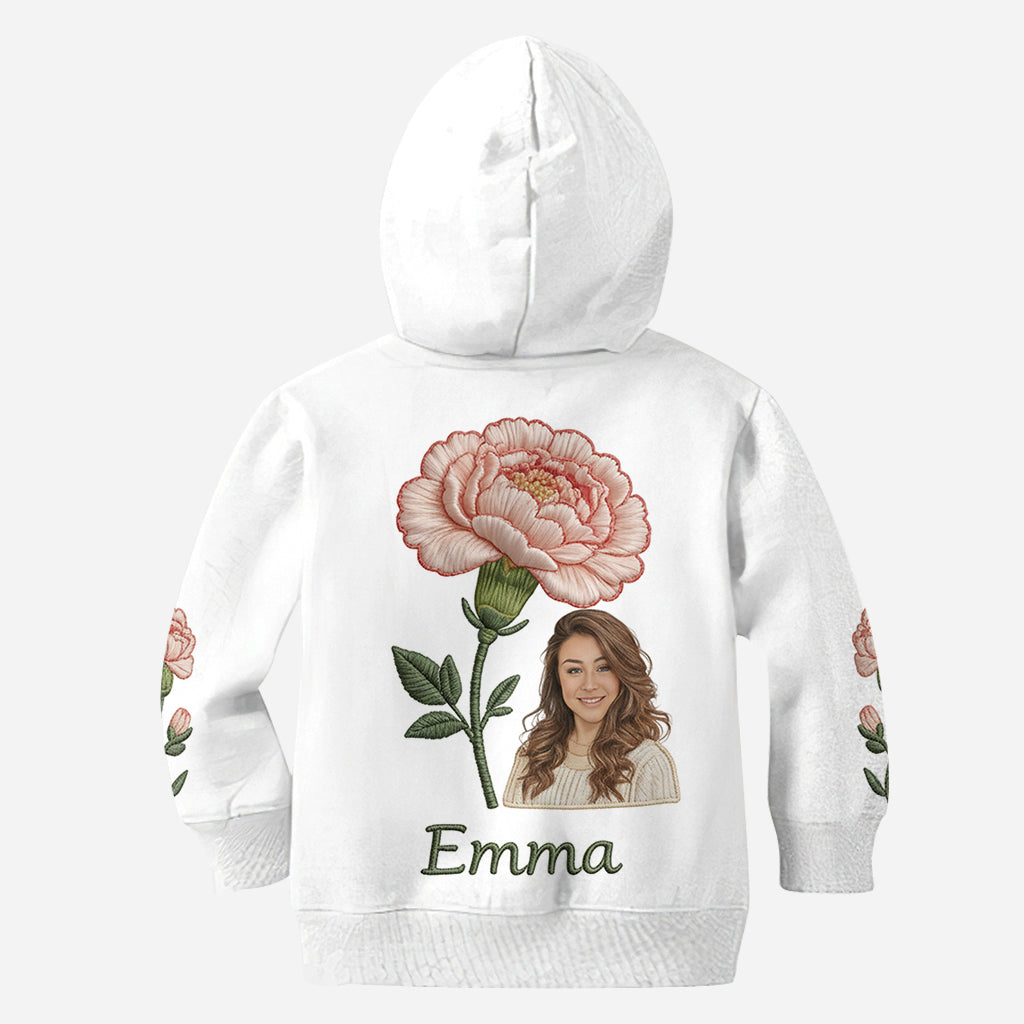 Custom Any Photo Birthmonth Flower - Personalized Self Love All Over Shirt