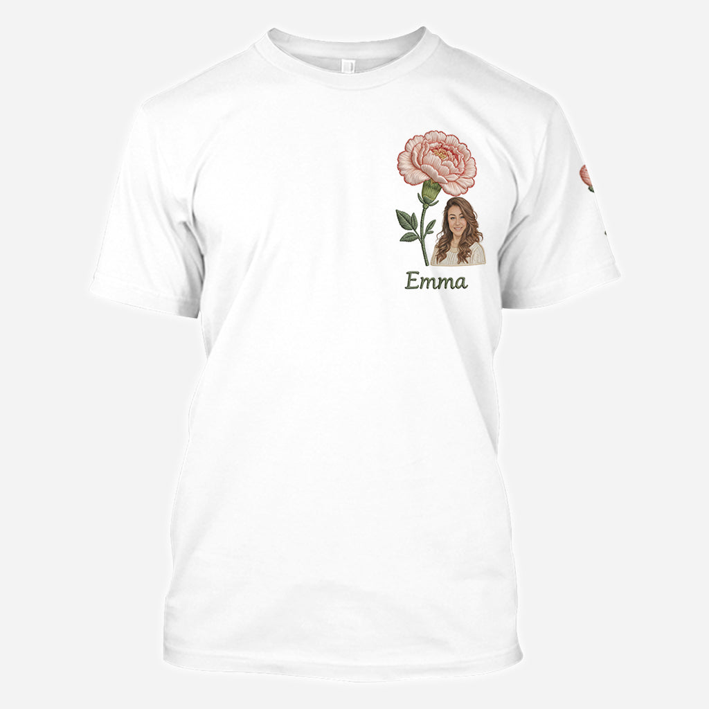 Custom Any Photo Birthmonth Flower - Personalized Self Love All Over Shirt