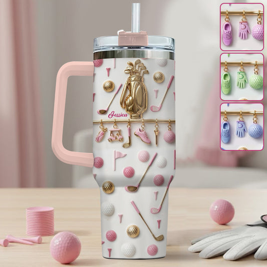 Vivez l'amour du golf - Gobelet de golf personnalisé avec poignée