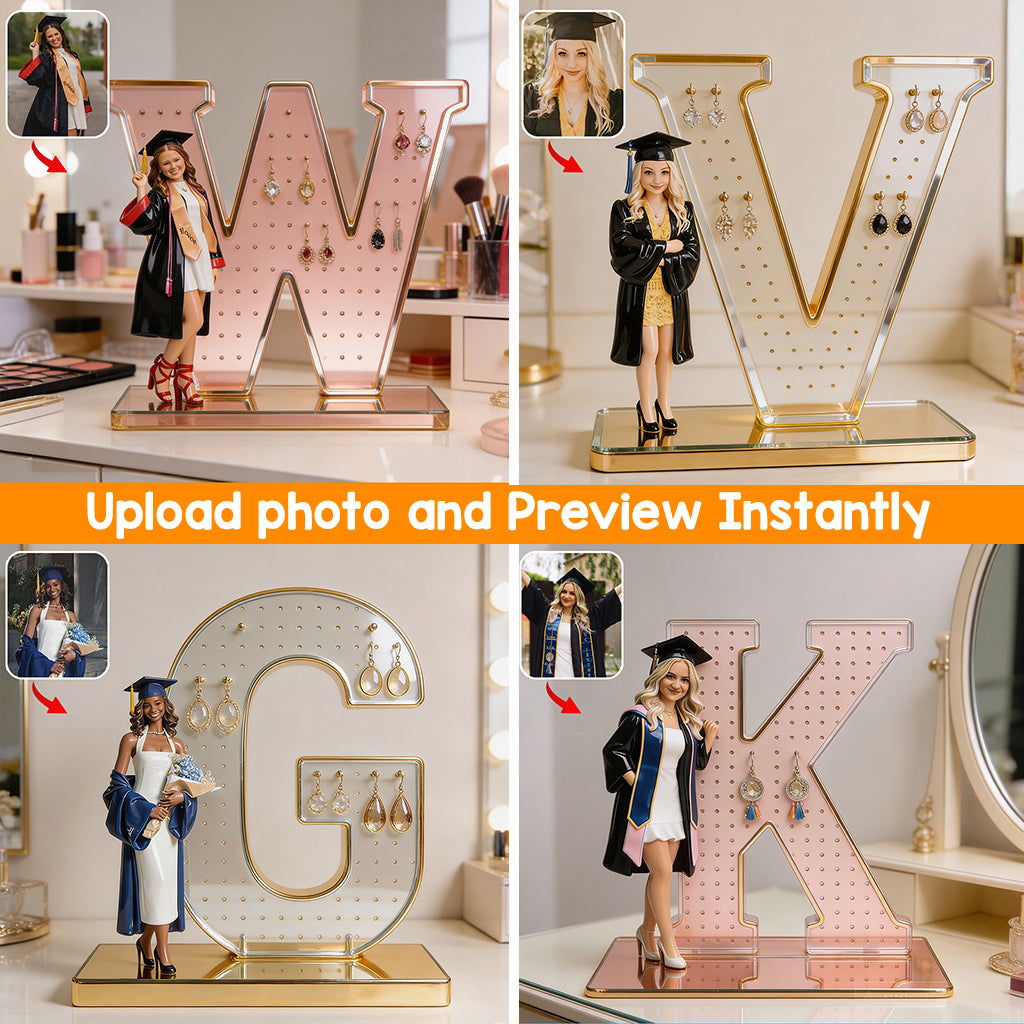 A Letter of Pride – Graduation Jewelry Display - Personalized Graduation Jewelry Holder