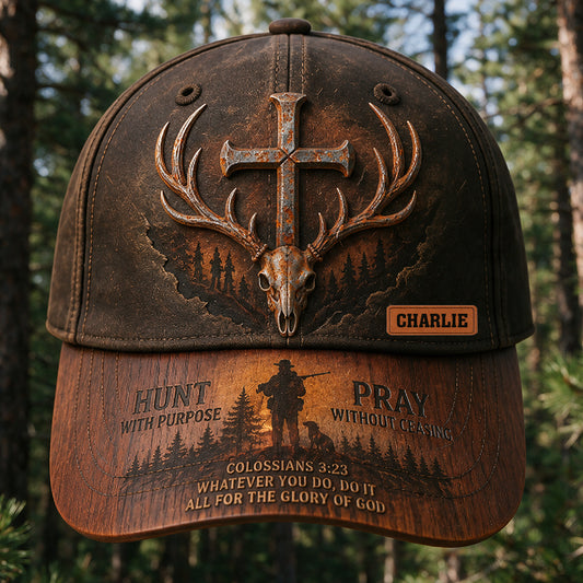 Chasser Avec Objectif Louange Sans Fin - Casquette de Chasse Personnalisée