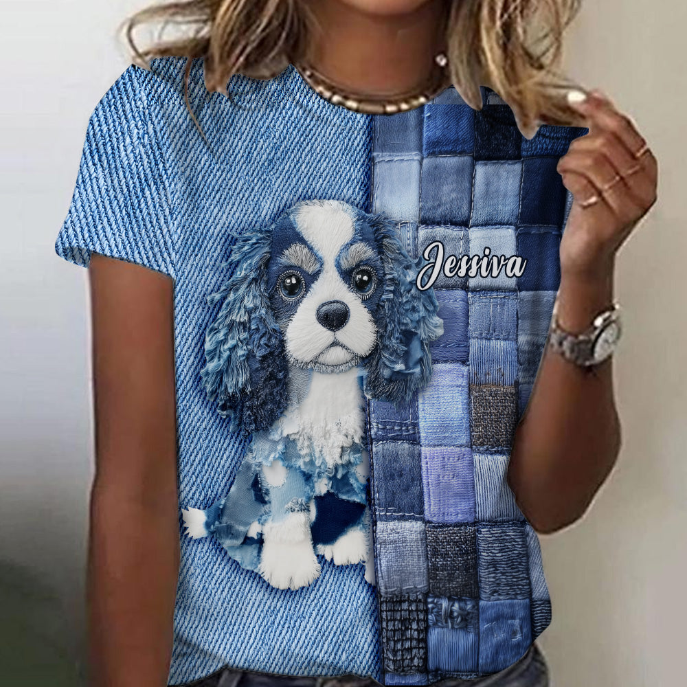 Love Cavalier King Charles Spaniel - Personalized Dog All Over Shirt