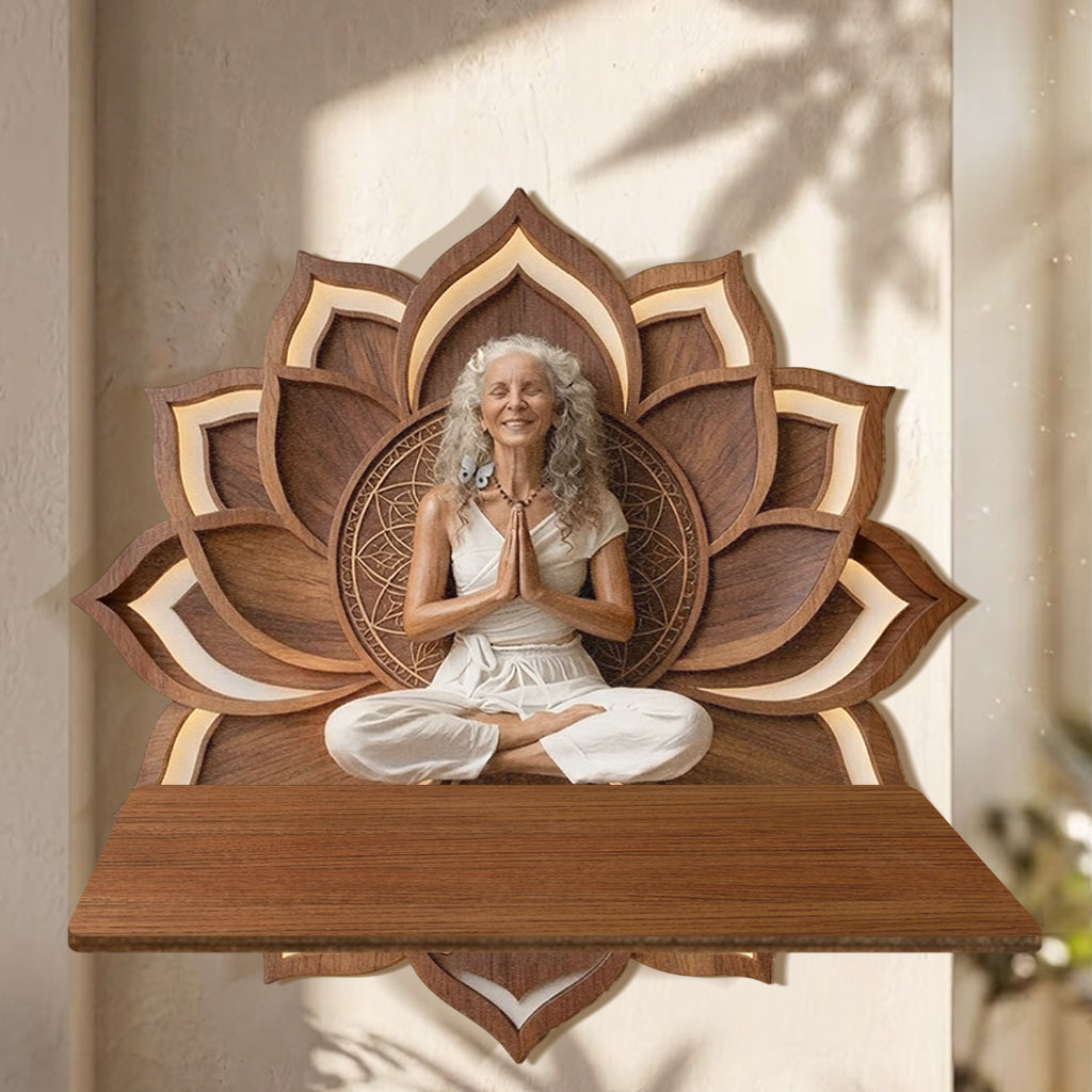 Just Breathe - Étagère Flottante en Bois Personnalisée
