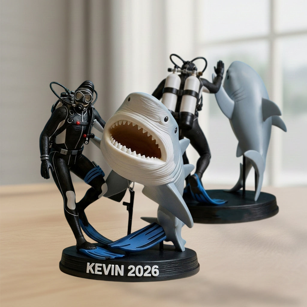 Fantastisches Foto Tauchen - Personalisierte Premium 3D Figur