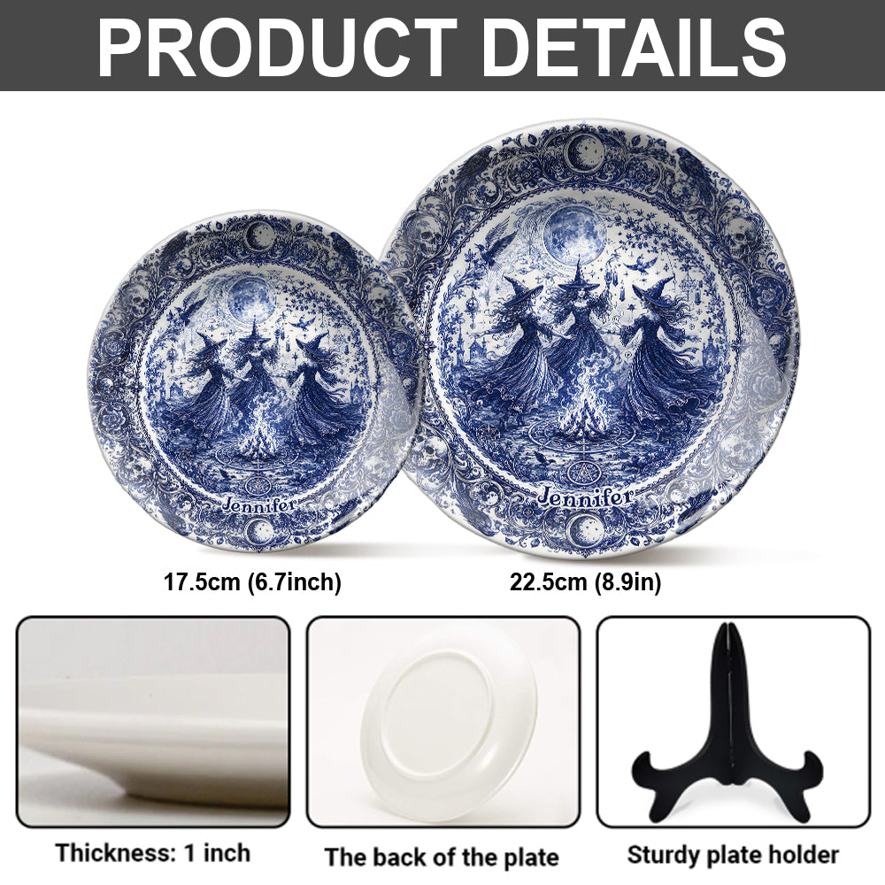 Beautiful Witch - Personalized Witch Ceramic Round Plate