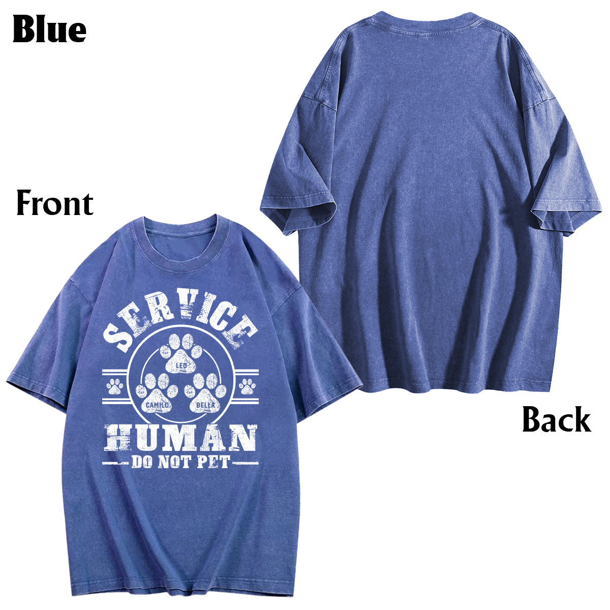 Service Human Do Not Pet - Personalized Dog Wash T-Shirt