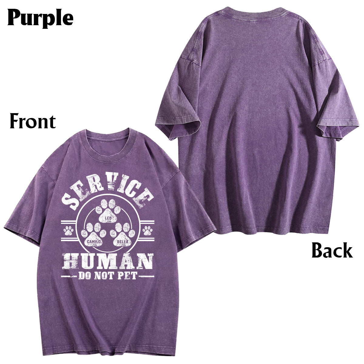 Service Human Do Not Pet - Personalized Dog Wash T-Shirt