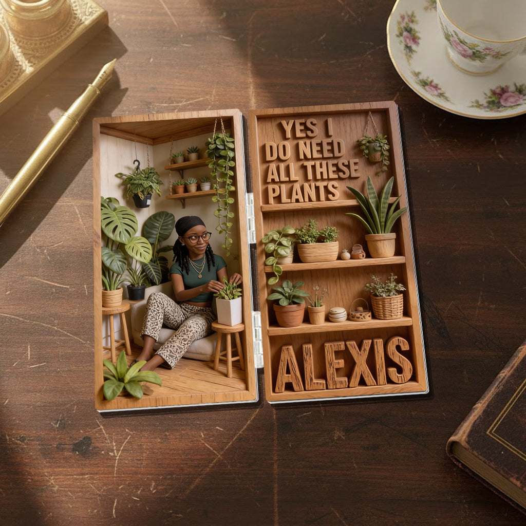 Oui, j'ai besoin de toutes ces plantes - Diptyque acrylique personnalisé sur le thème du jardinage