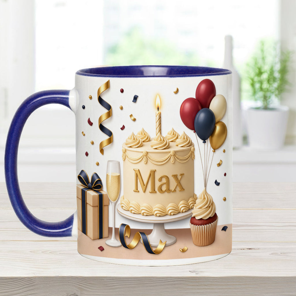 Happy Birthday - Personalized Birthday Accent Mug