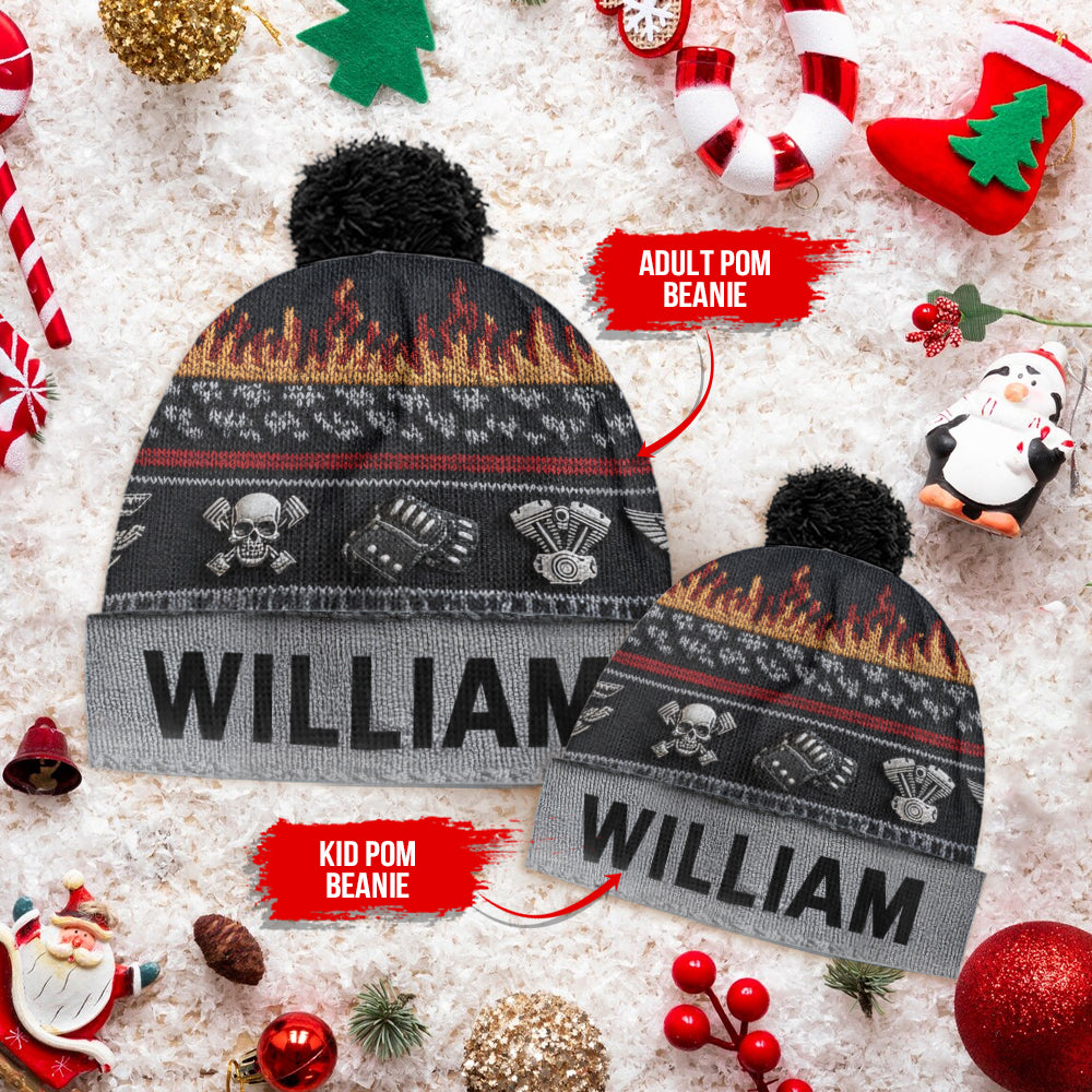 Flammes et Moteurs - Bonnet de motard personnalisé