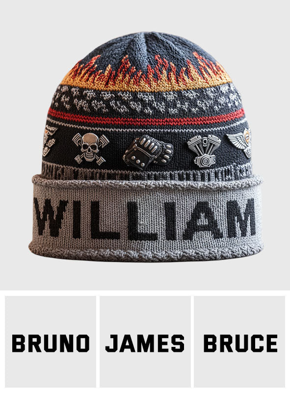 Flammes et Moteurs - Bonnet de motard personnalisé