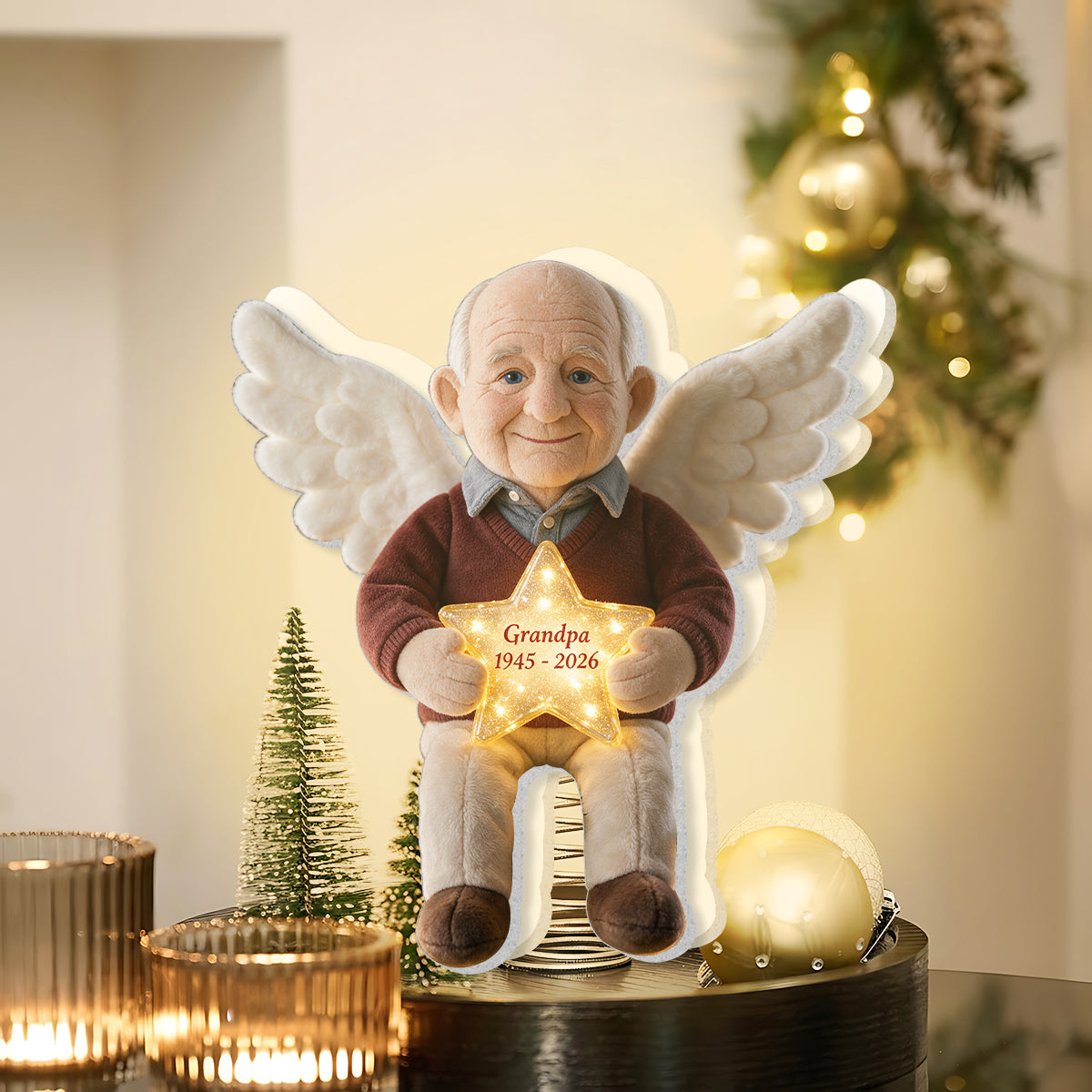 Ich bin immer bei dir - Personalisierter LED-Lichtbaumspitze