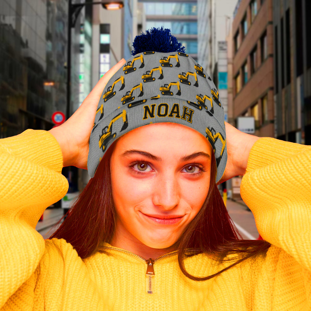 Cool Initial Name Letter Pefect Gift For Kids - Personalized Kid Beanie Hat