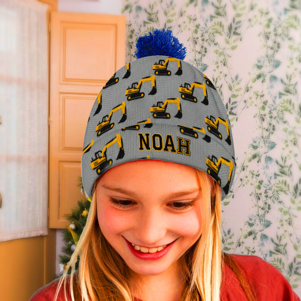 Cool Initial Name Letter Pefect Gift For Kids - Personalized Kid Beanie Hat