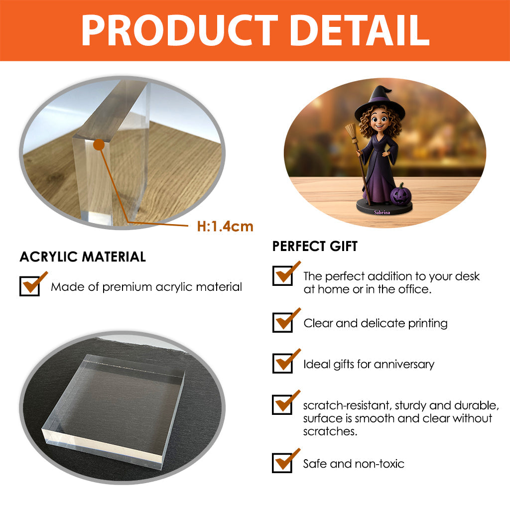 Amazing Witch - Personalized Witch Custom Shaped Acrylic Plaque