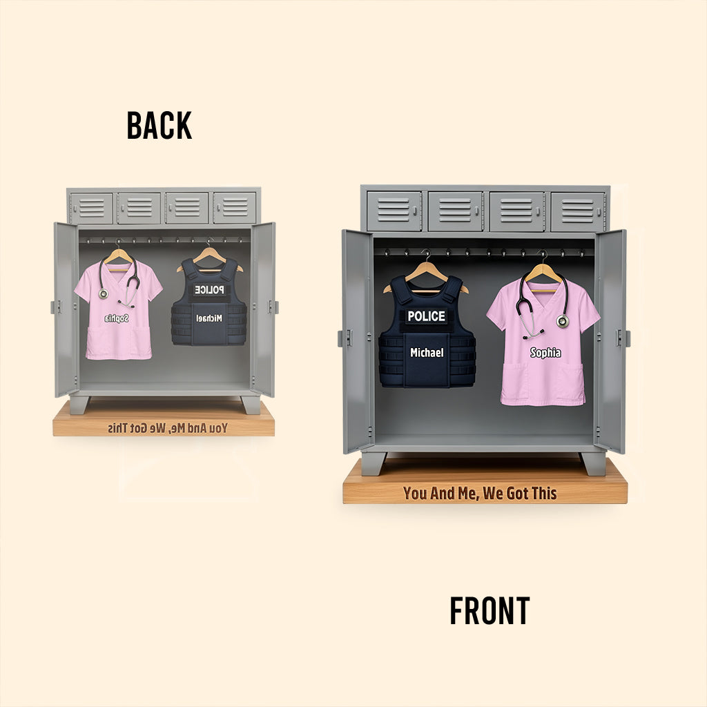 Gift For Police/ Nurse/ Firefighter.... Husband And Wife - Personalized Couple Custom Shaped Acrylic Plaque