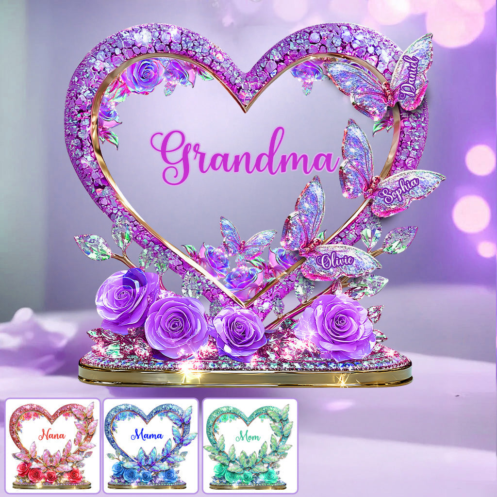 Blessed To Be Called Grandma Mom - Personalized Grandma Custom Shaped Acrylic Plaque