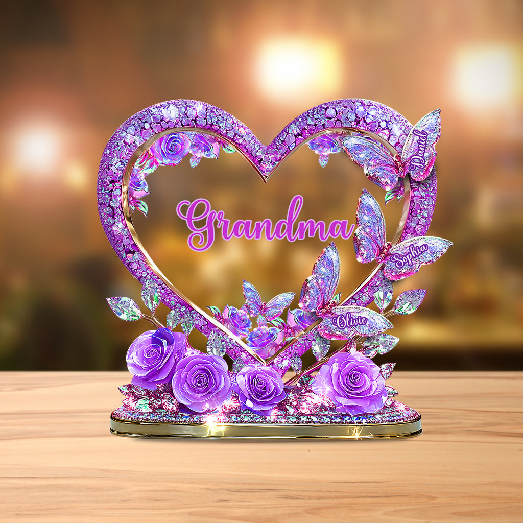 Blessed To Be Called Grandma Mom - Personalized Grandma Custom Shaped Acrylic Plaque