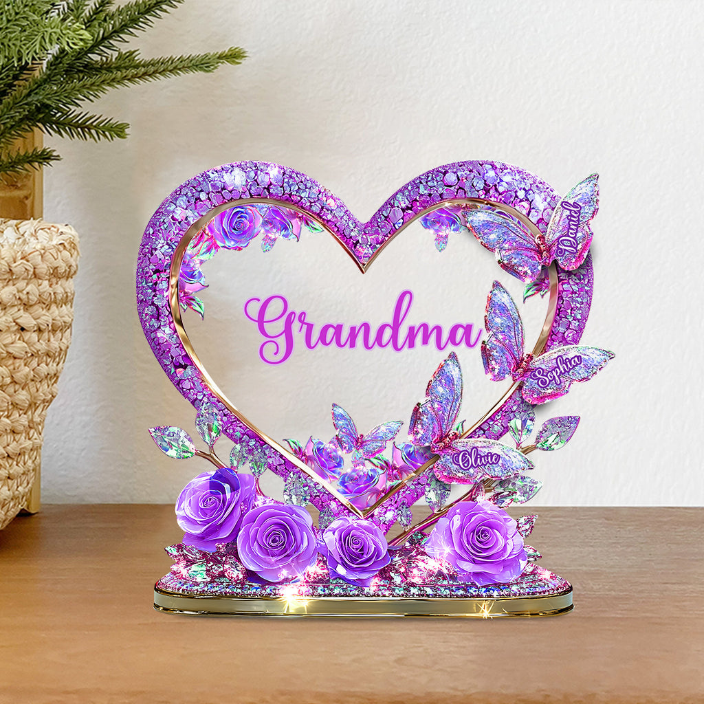 Blessed To Be Called Grandma Mom - Personalized Grandma Custom Shaped Acrylic Plaque