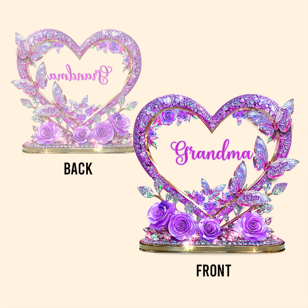 Blessed To Be Called Grandma Mom - Personalized Grandma Custom Shaped Acrylic Plaque