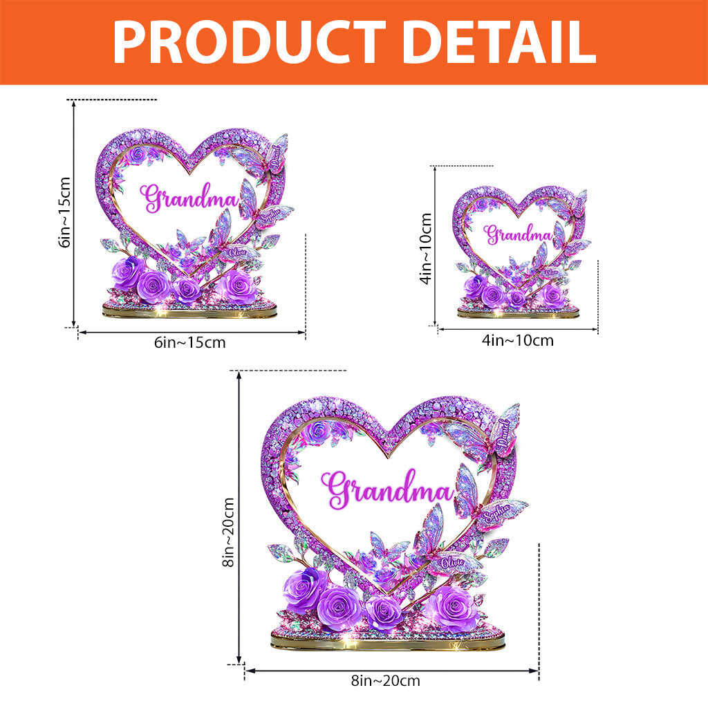 Blessed To Be Called Grandma Mom - Personalized Grandma Custom Shaped Acrylic Plaque