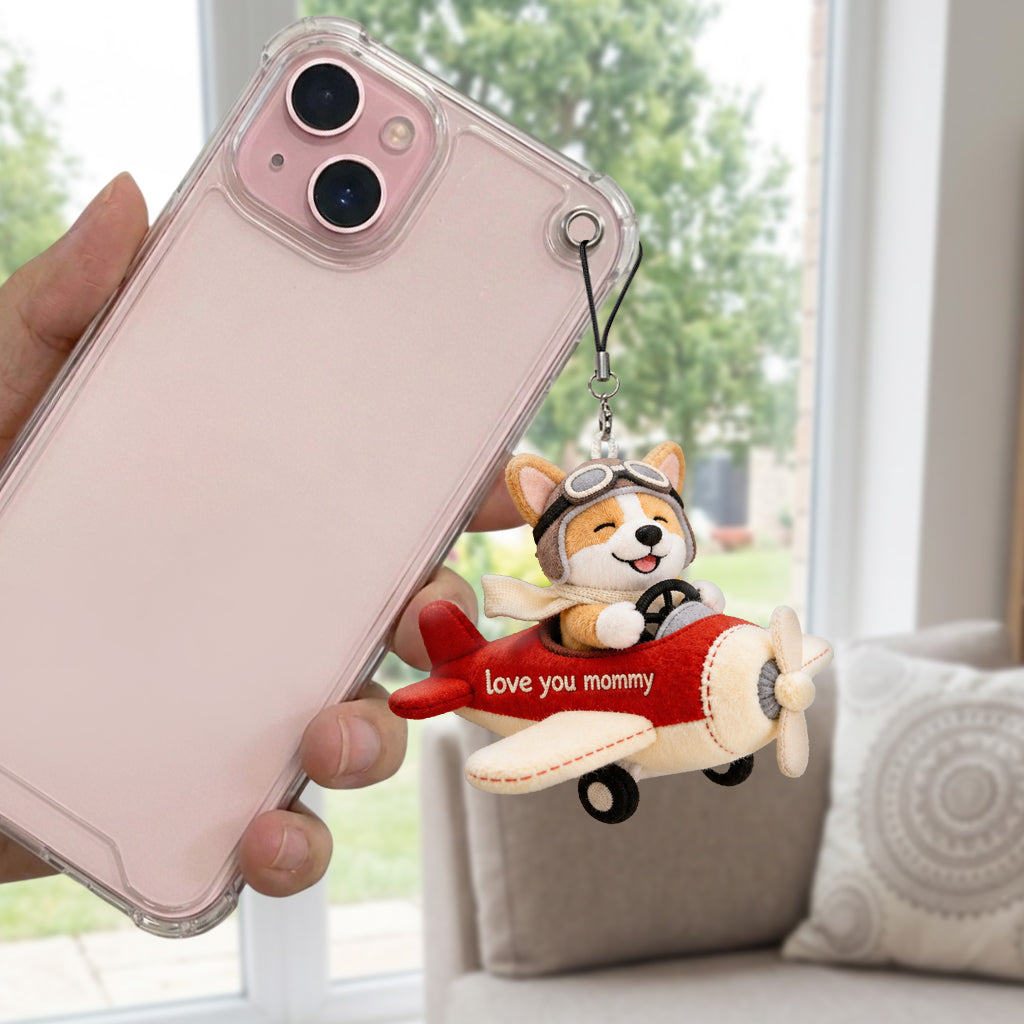 Geschenkidee für Hundeliebhaber, Haustier-Mama - Personalisierter Hund Plush Schlüsselanhänger