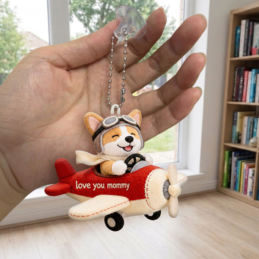 Geschenkidee für Hundeliebhaber, Haustier-Mama - Personalisierter Hund Plush Schlüsselanhänger